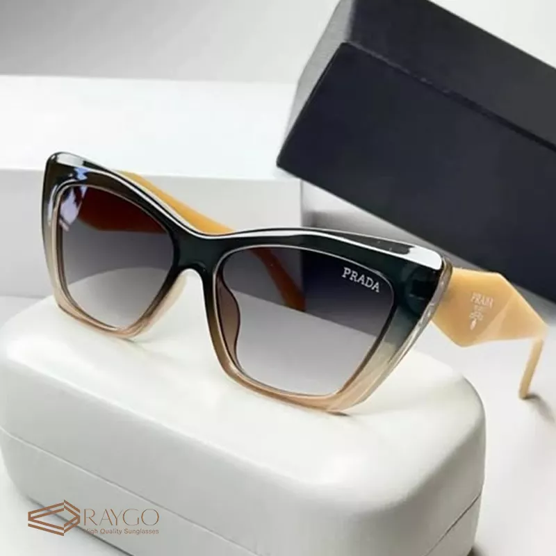 عینک آفتابی پرادا Prada کد 1071 مشکی زرد