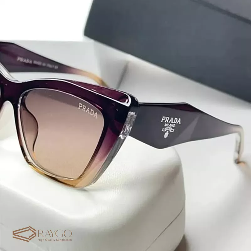 عینک آفتابی پرادا Prada کد 1071 مشکی شرابی