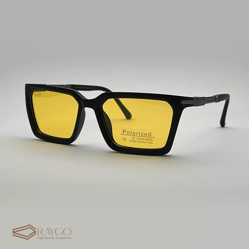 عینک آفتابی پرسول persol کد 06مشکی شیشه زرد