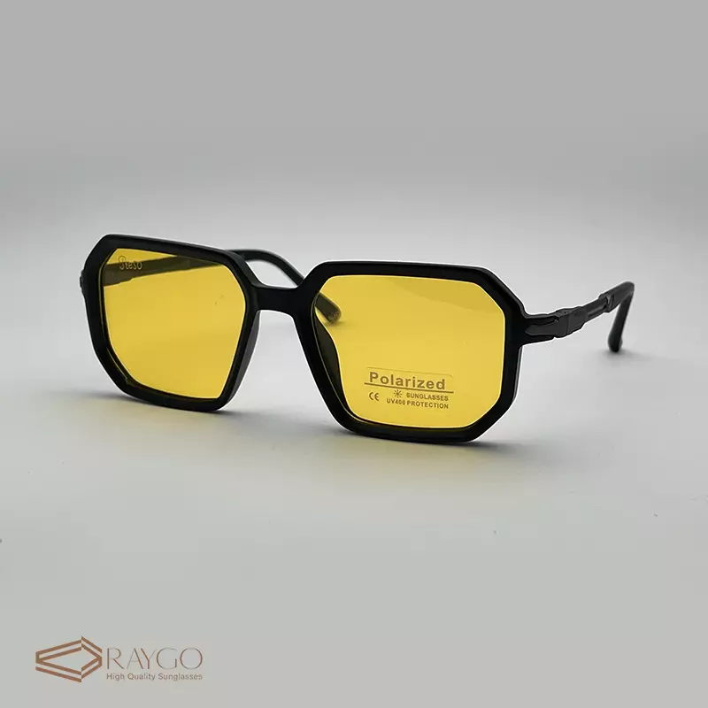 عینک آفتابی پرسول persol کد 08مشکی شیشه زرد