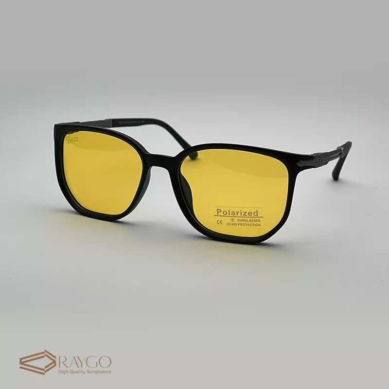 عینک آفتابی پرسول persol کد 09مشکی شیشه زرد