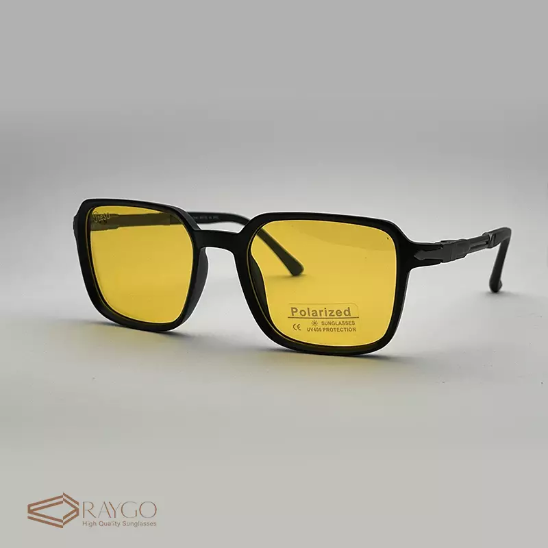 عینک آفتابی پرسول persol کد 05مشکی شیشه زرد